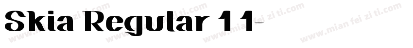 Skia Regular 1 1字体转换